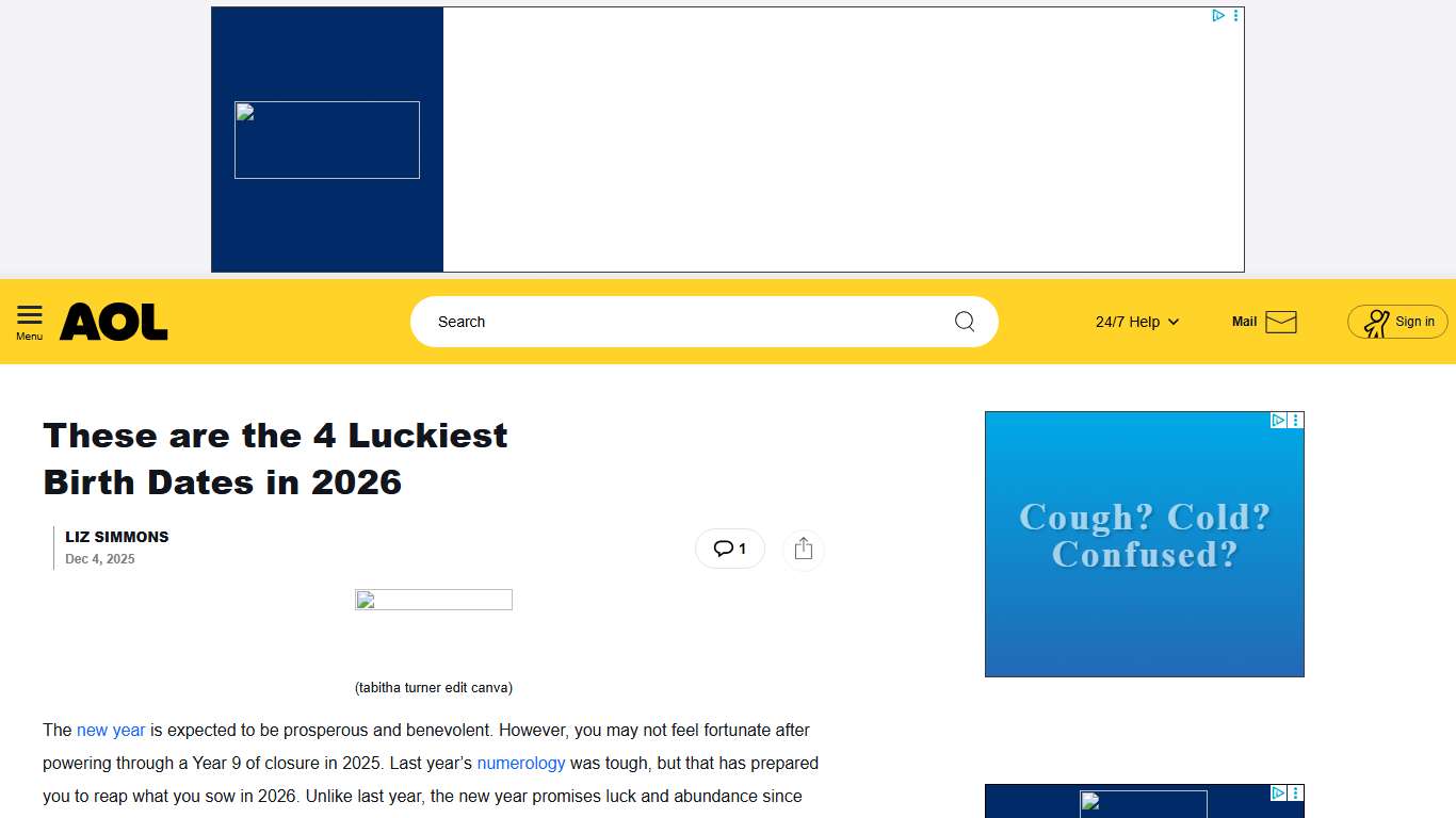 These are the 4 Luckiest Birth Dates in 2026 - AOL